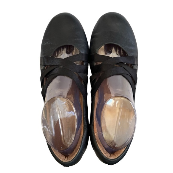 Vionic Black Magnolia Serenity Leather Strappy Slip On Loafer Flats Size 8.5 - Picture 6 of 13